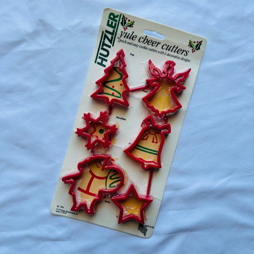 NIB Vintage 1997 Hutzler Yule Cheer Christmas Cookie Cutters